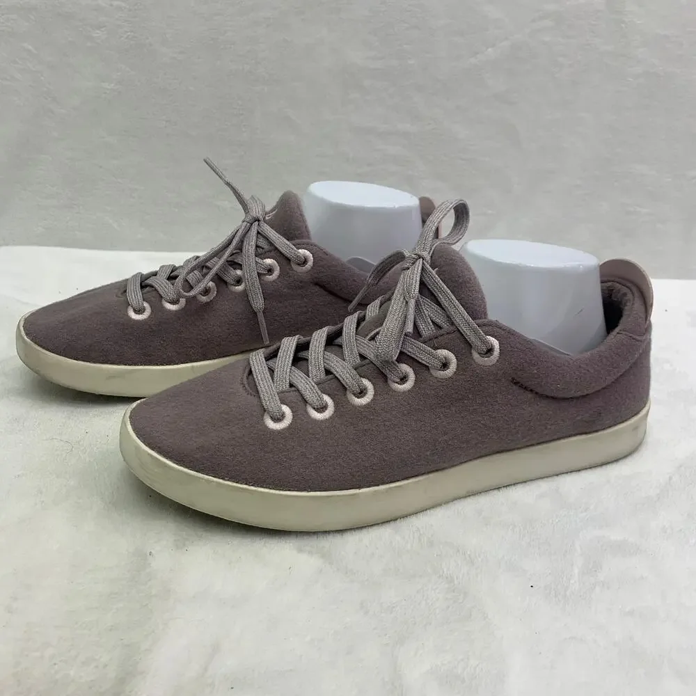 Allbirds M9 Wool Tree Piper Sneakers Hazy Mauve Blizzard Athletic Shoes Lace Up